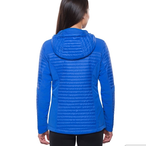 Kuhl Projekt Firefly Pacific Blue Insulated Puffer Jacket w Hood Women’s XS - Picture 2 of 12
